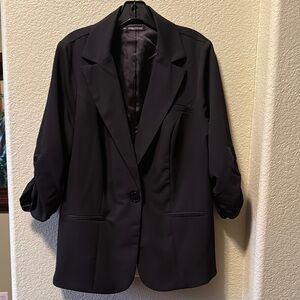 Maurices Boyfriend-Style Blazer - Black, Size 1x